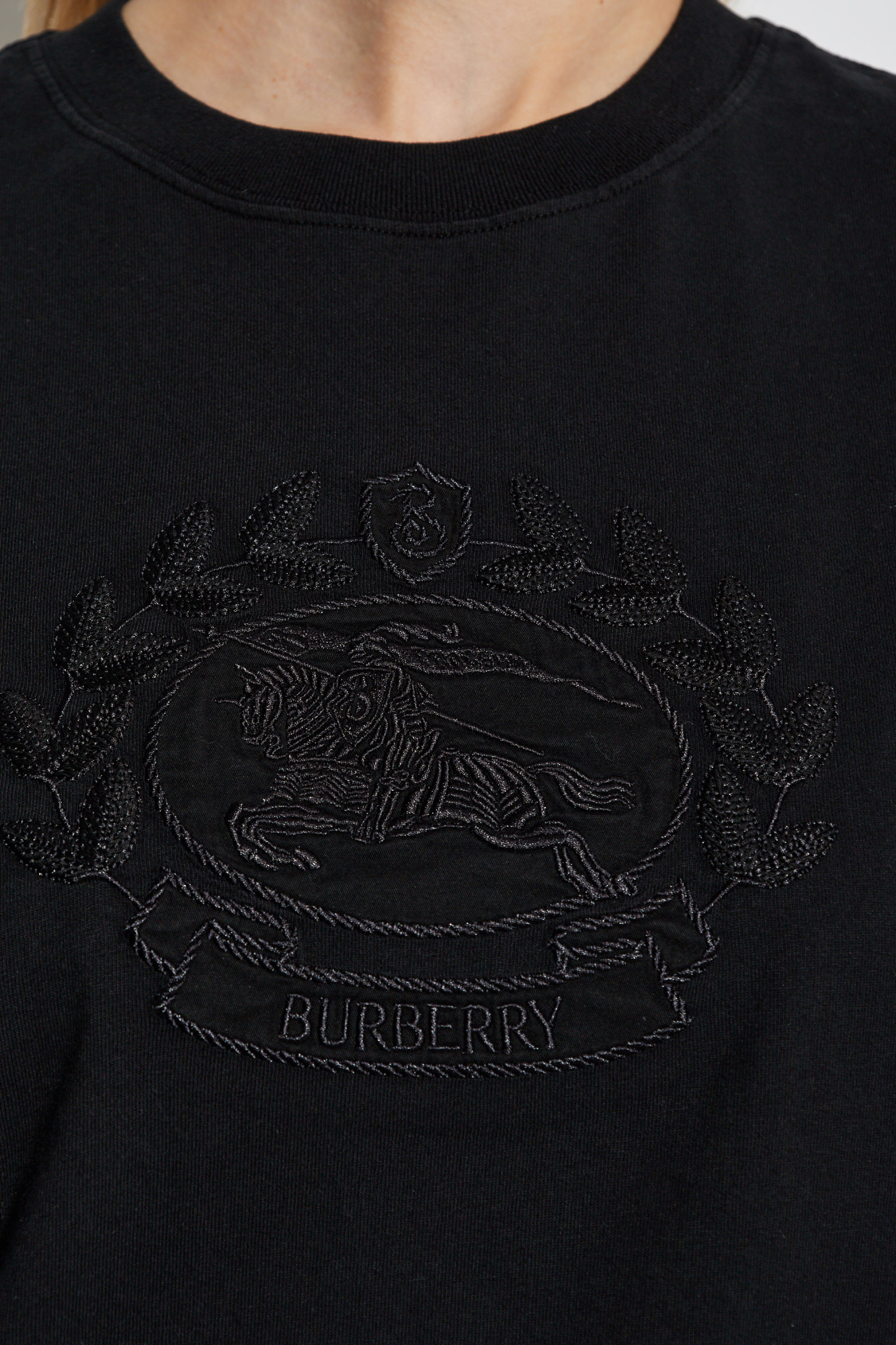 BURBERRY ブラック Tシャツ ロゴ Logo Print T-Shirt Black | The Webster
